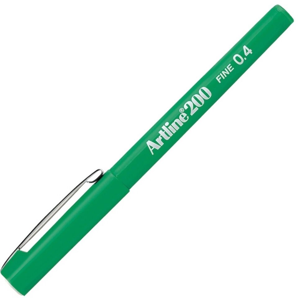 Artline Ek-200n Fine Keçe Uçlu Yazı Kalemi 0,4mm Yeşil