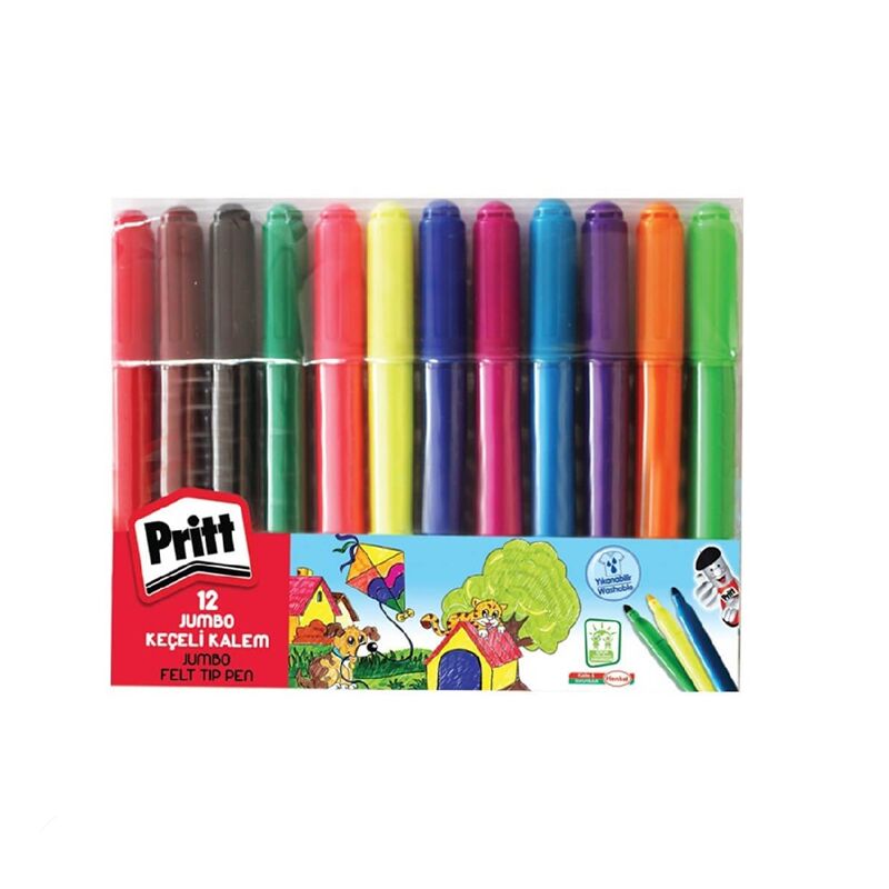 Pritt Keçeli Kalem 12 Li Jumbo Yuvarlak Uç 1687975