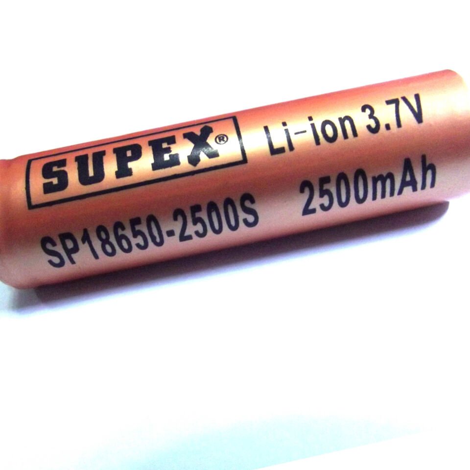 Supex 26650-5000f 3.7v 5000ma Şarjlı Li-on Pil Düz Kafa Pil