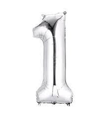 Nedi Folyo Balon Rakam 40'' 100 Cm Gümüş ( 1 )