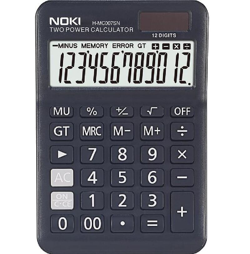 Noki Hesap Makinası Masaüstü 12 Hane Siyah H-mc007sn