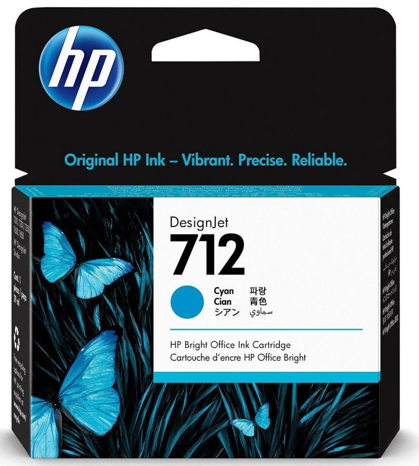 Hp 712 Cyan Mavi 29ml Plotter Kartuşu 3ed67a