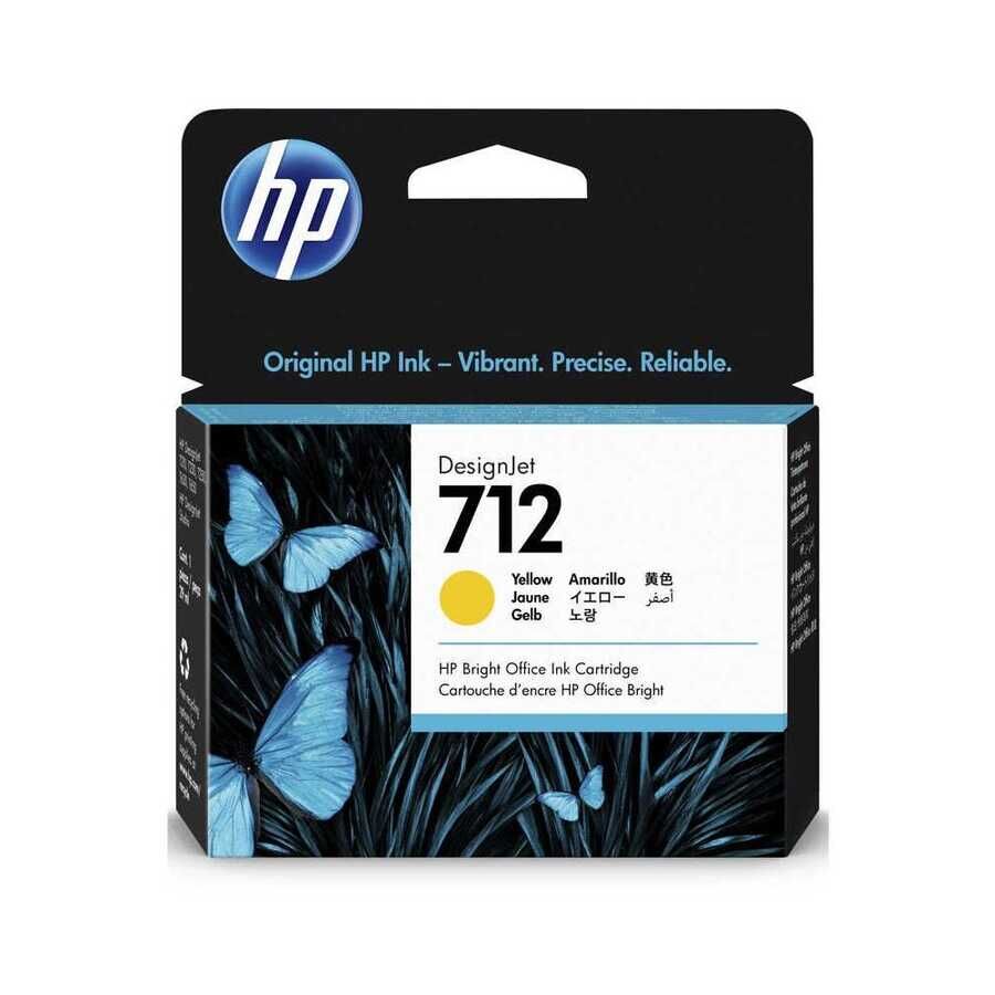 Hp 712 Yellow Sarı 29ml Plotter Kartuşu 3ed69a