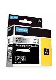Dymo 18486 Rhinopro Sabitpolyester Şerit 12mmx5.5m Metalikgri-siyah