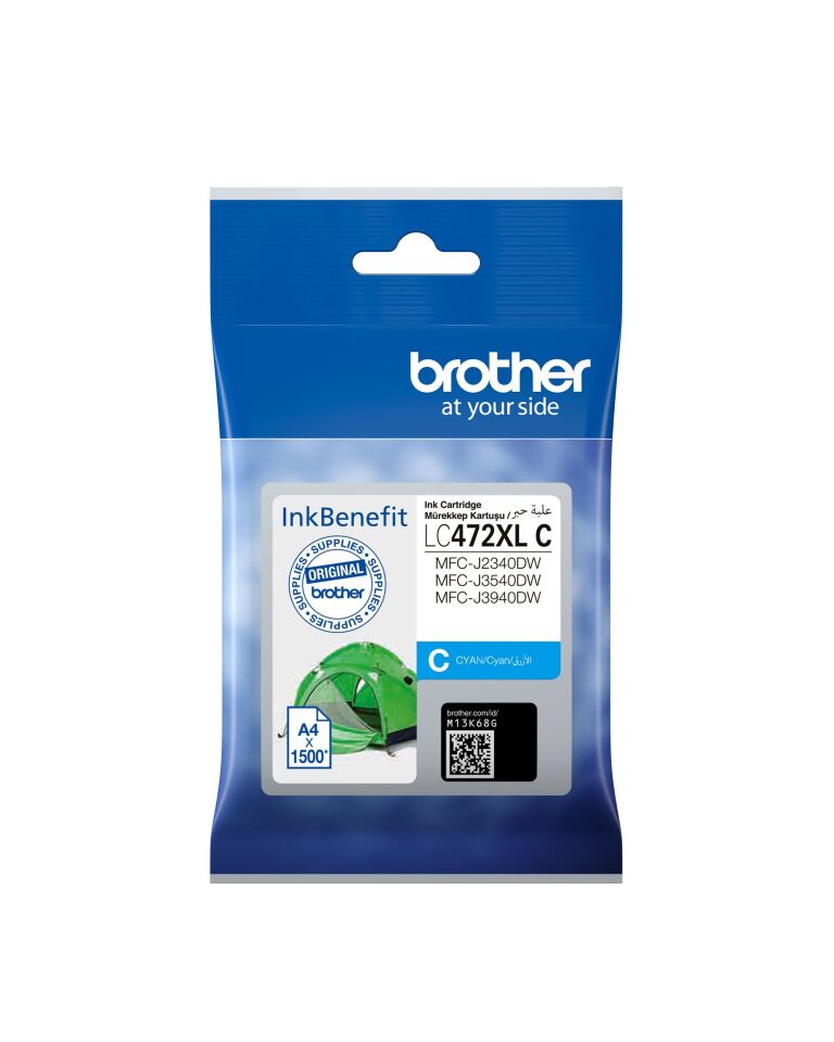 Brother Lc472xlc Cyan Mavi 1.500 Sayfa Kartuş Mfc-j2340-j3540-j3940