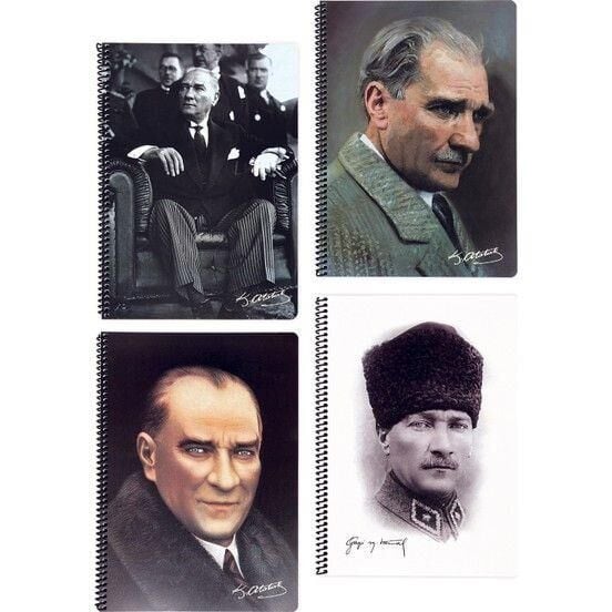 Keskin Color Defter A4 80 Yp. Çizgili Pp Kapak Atatürk Spiralli 327921-99