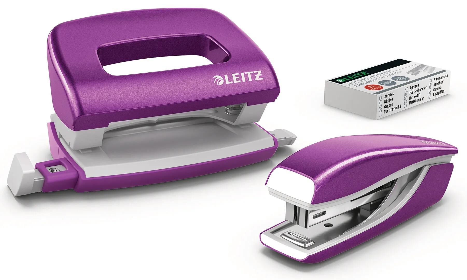 Leitz Zımba Delgeç Set Wow Renk Metalik Mor 5561-20-62