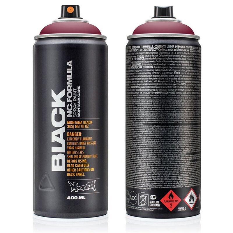 Montana Black Sprey Boya 400ml Cardinal Blk3062 Lv-mo-263729
