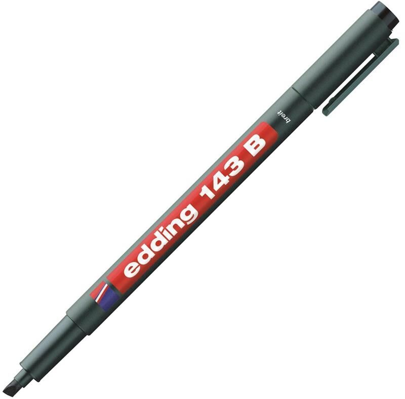 Edding Asetat Kalemi Kesik Uç Siyah (e-143b) Ed14301