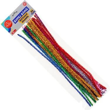 Bu-bu Şönil Simli Karışık Renk 30 Cm 20'li Paket Son003