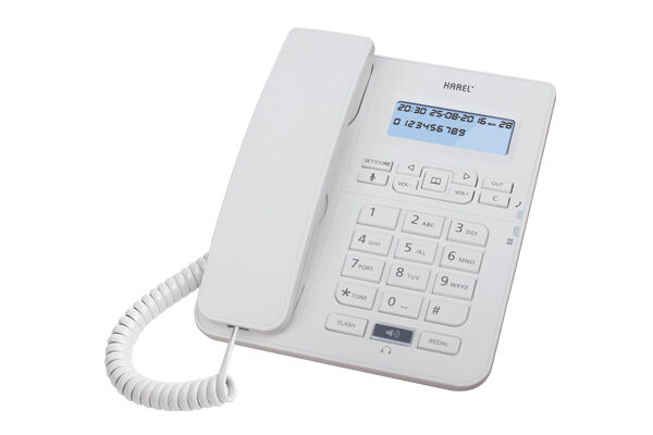Karel Tm145 Krem Kulaklıklı Ekranlı Masa Üstü Telefon