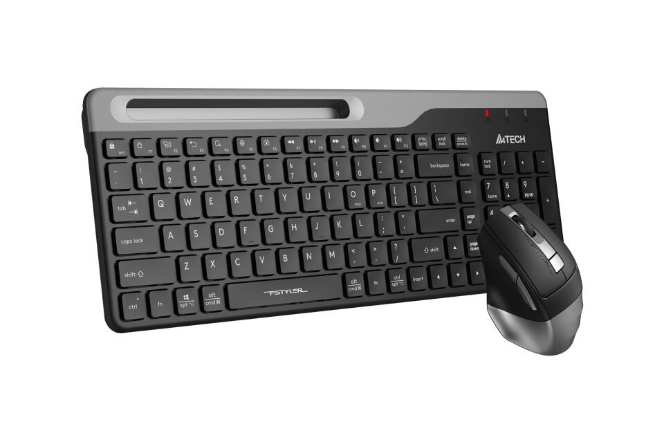 A4 Tech Fstyler Fb2535c Gri Bluetooth+2.4g Nano Fn Multimedya Klavye Şarjlı Mouse Set
