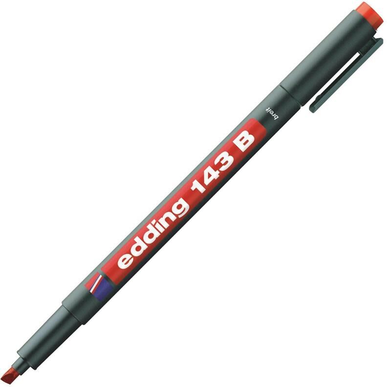 Edding Asetat Kalemi Kesik Uç Kırmızı (e-143b) Ed14302