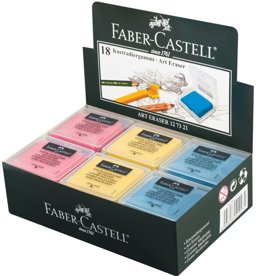 Faber Castell Hamur Silgi Pls Kutulu Renkli 127321