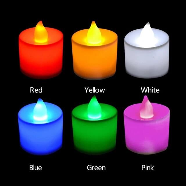 Nedi Işıklı Mum Pilli Tea Light Küçük Boy Renkli Nedi-8688