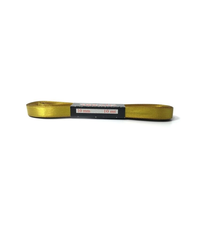 Boncuk Saten Kurdele 1 Cm 10 Mt Gümüş Altın 600392