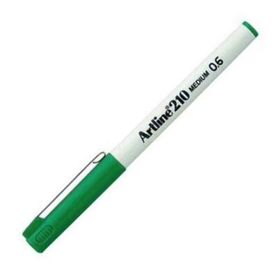 Artline 210n Keçe Uçlu Yazı Kalemi Uç:0,6mm Yeşil Lv-a-ek-210n Green