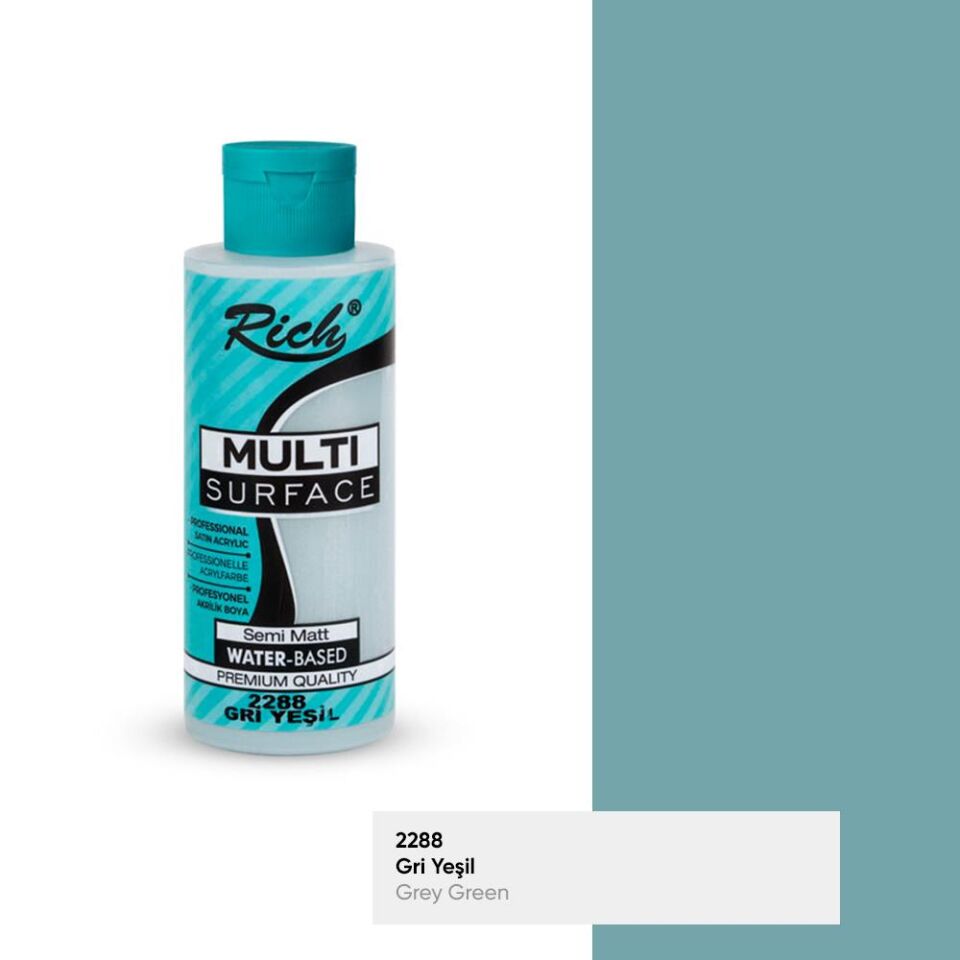 Rich Multi Surface Akrilik Boya 120 Cc Gri Yeşil Mls-120-2288