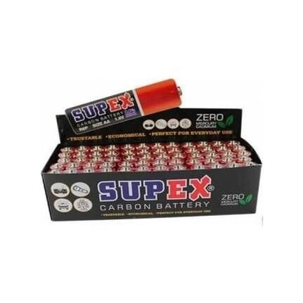 Supex 6f22 9v Çinko Karbon Pil 12 Li Paket
