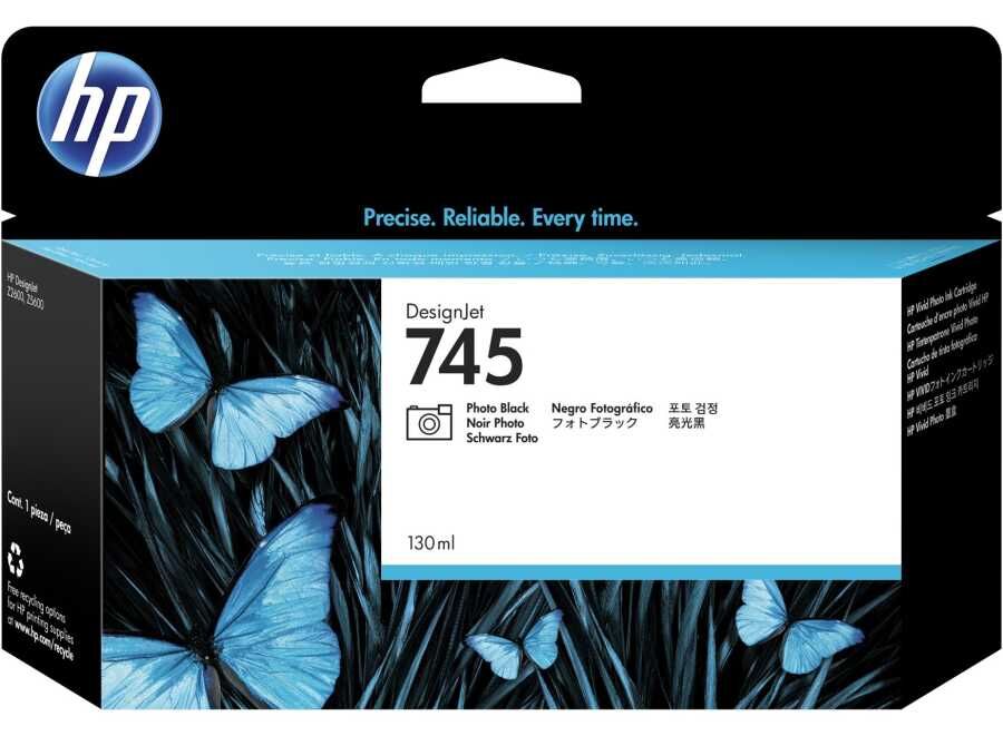 Hp 745 Photo Black Fotoğraf Siyah 130ml Plotter Kartuşu F9j98a