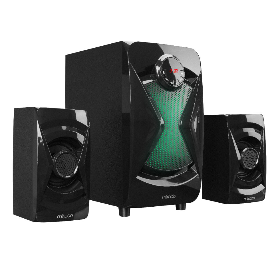 Mikado Md-370bt 2+1 38w Siyah Bt-aux-usb-fm-led Işıklı Multimedia Speaker
