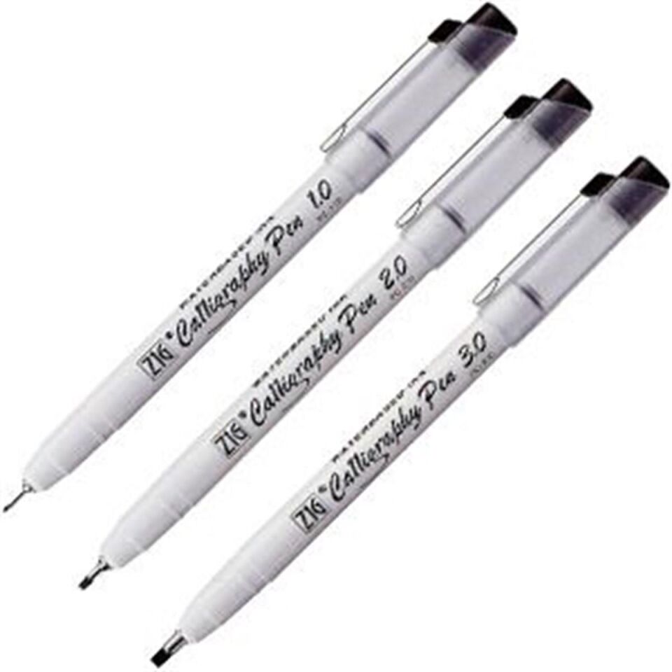 Zıg Kaligrafi Kalemi 3,0mm Siyah Pca-310