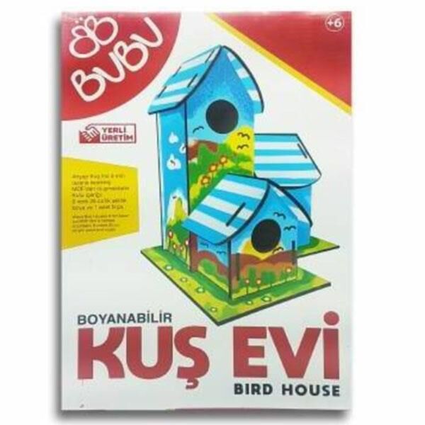 Bu-bu Ahşap Boyama Kuş Evi Ac0006
