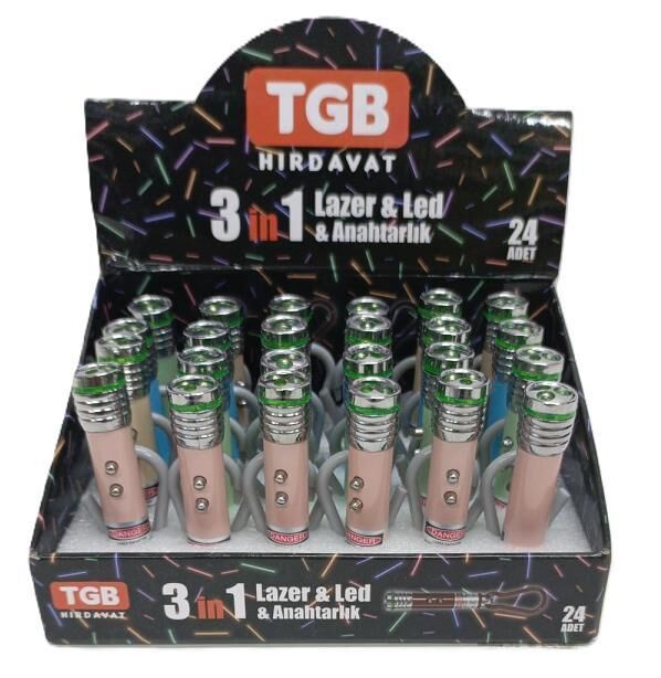 Tgb 3 İn 1 Lazer & Led & Anahtarlık Tgb-962a