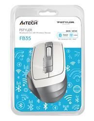 A4 Tech Fb35 Beyaz Bluetooth+2.4g Nano Kablosuz Optik 2000 Dpi Mouse
