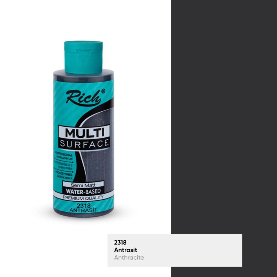 Rich Multi Surface Akrilik Boya 120 Cc Antrasit Mls-120-2318