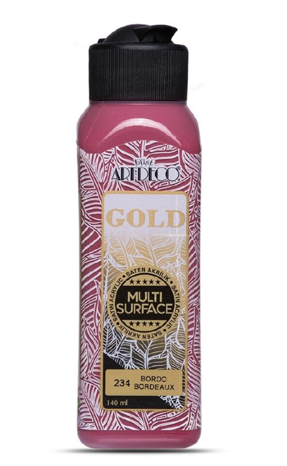 Artdeco Gold Multi-surface Akrilik Boya 140ml Bordo 234 Lv-y-g70r-234