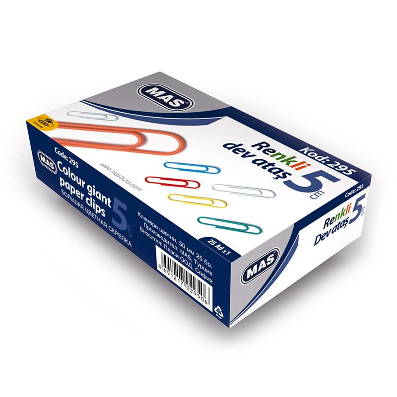 Mas Renkli Dev Ataş 5 Cm Pvc Kaplı 295