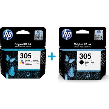 Hp 3ym60ae + 3ym61ae 305 Siyah + Renkli Kartuş Seti