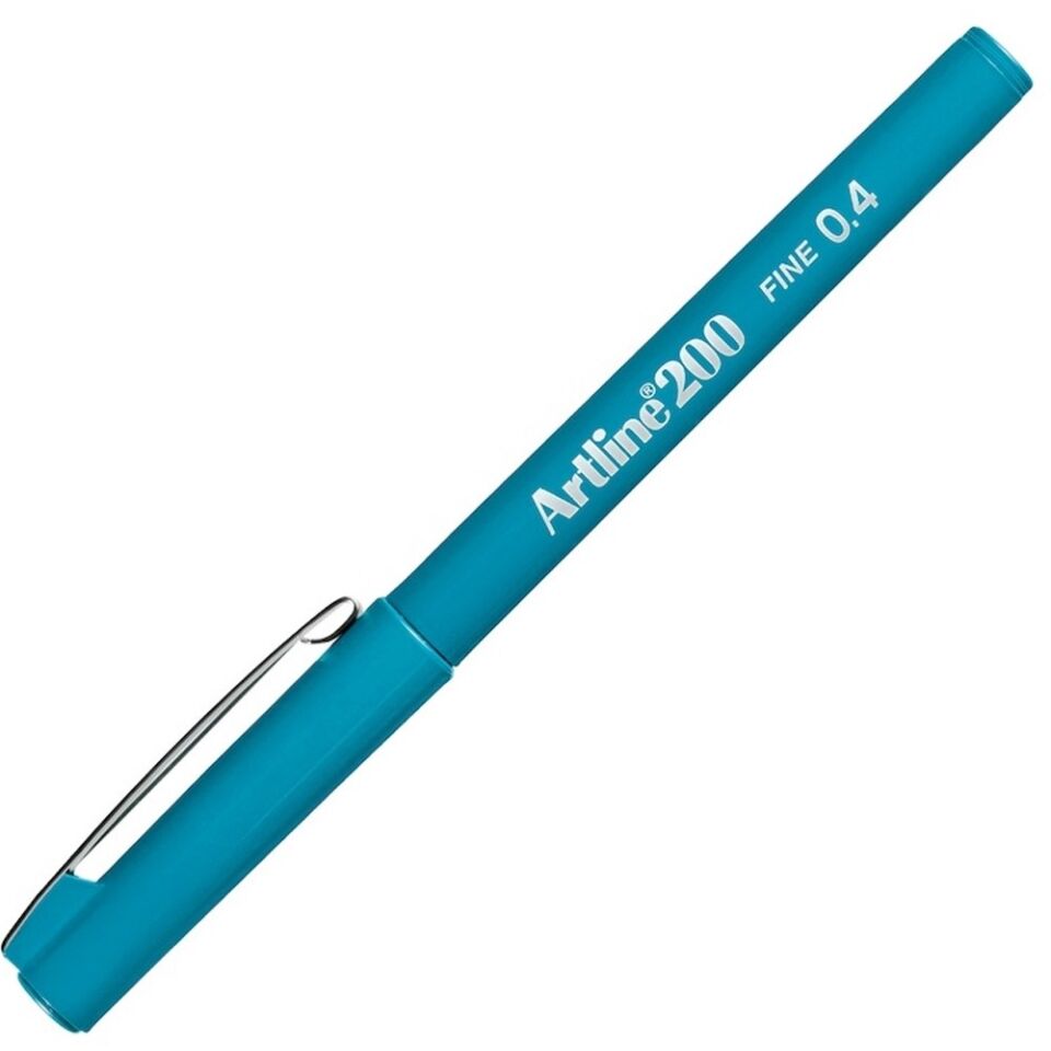 Artline Ek-200n Fine Keçe Uçlu Yazı Kalemi 0,4mm Gök Mavisi