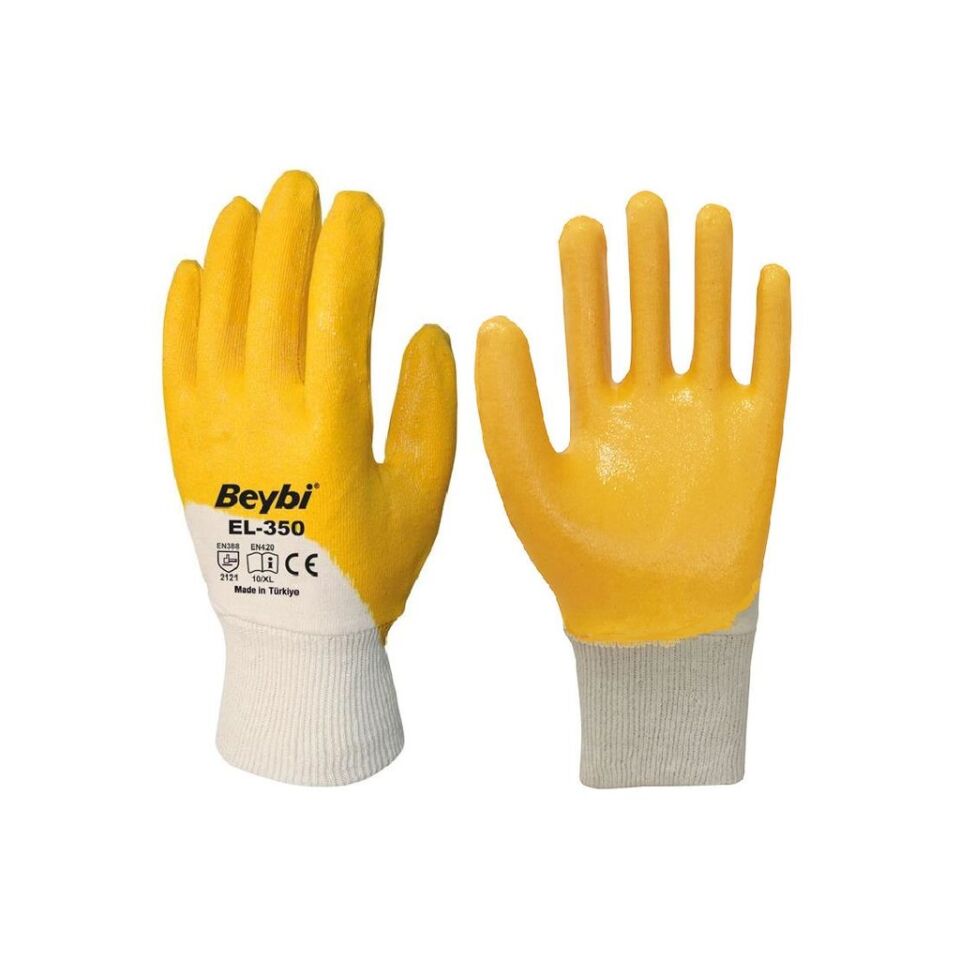 Beybi Pamuk Nitril Pmk Kn350 9 Beden Eldiven 12li Paket En388 (2111x)